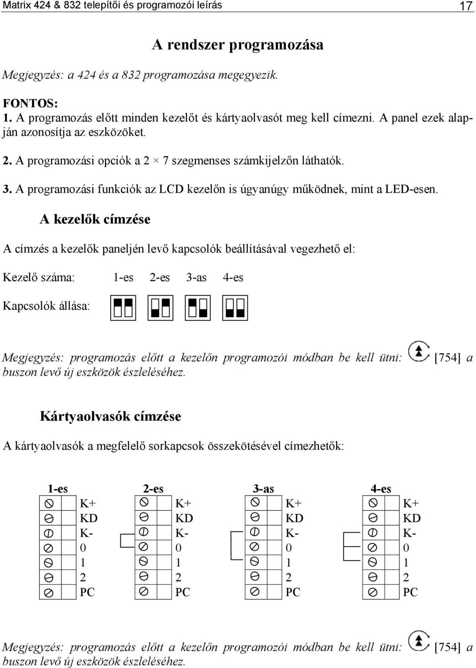 A programozási funkciók az LCD kezelőn is úgyanúgy működnek, mint a LED-esen.