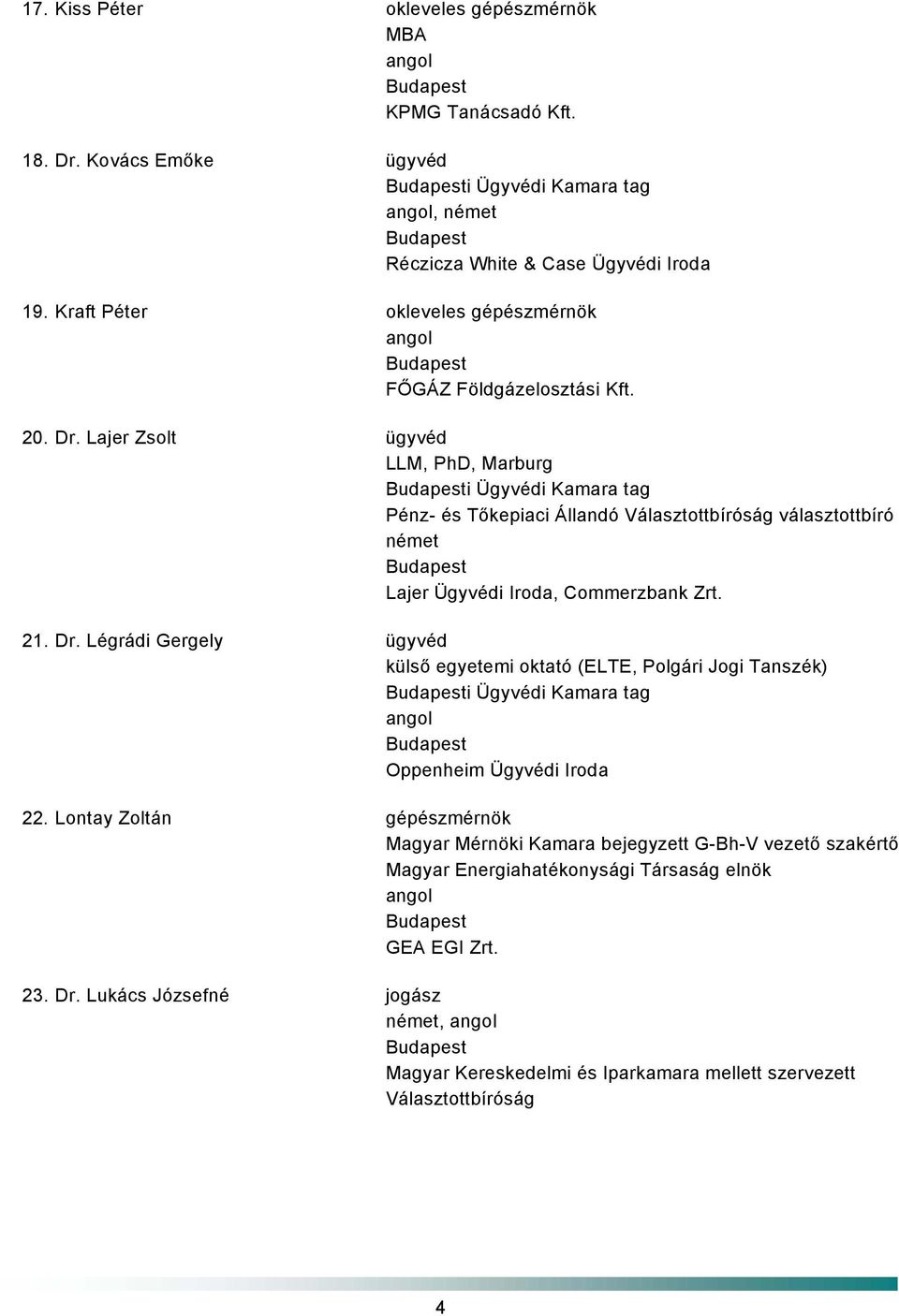 Lajer Zsolt ügyvéd LLM, PhD, Marburg i Ügyvédi Kamara tag Pénz- és Tőkepiaci Állandó Lajer Ügyvédi Iroda, Commerzbank Zrt. 21. Dr.