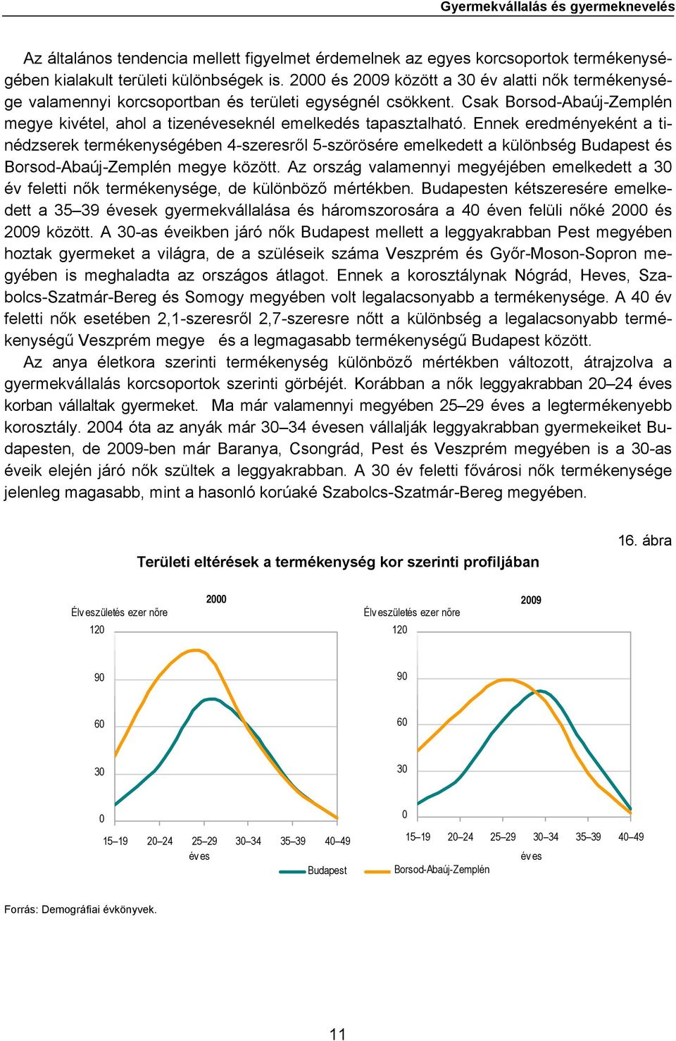 Ennek eredményeként a tinédzserek termékenységében 4-szeresről 5-szörösére emelkedett a különbség Budapest és Borsod-Abaúj-Zemplén megye között.