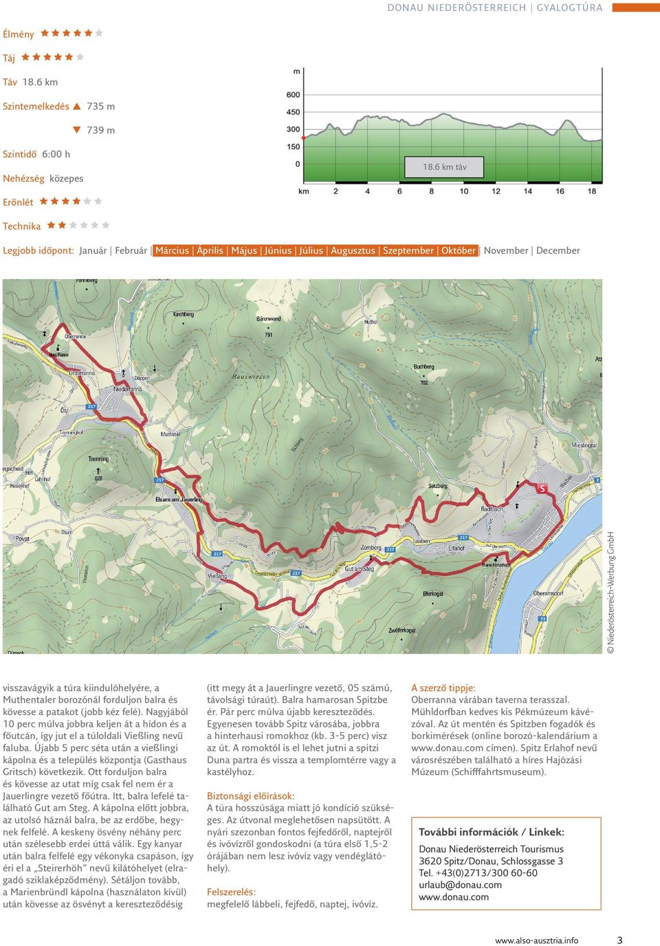 kiindulóhelyére, a Muthentaler borozónál forduljon balra és kövesse a patakot (jobb kéz felé).