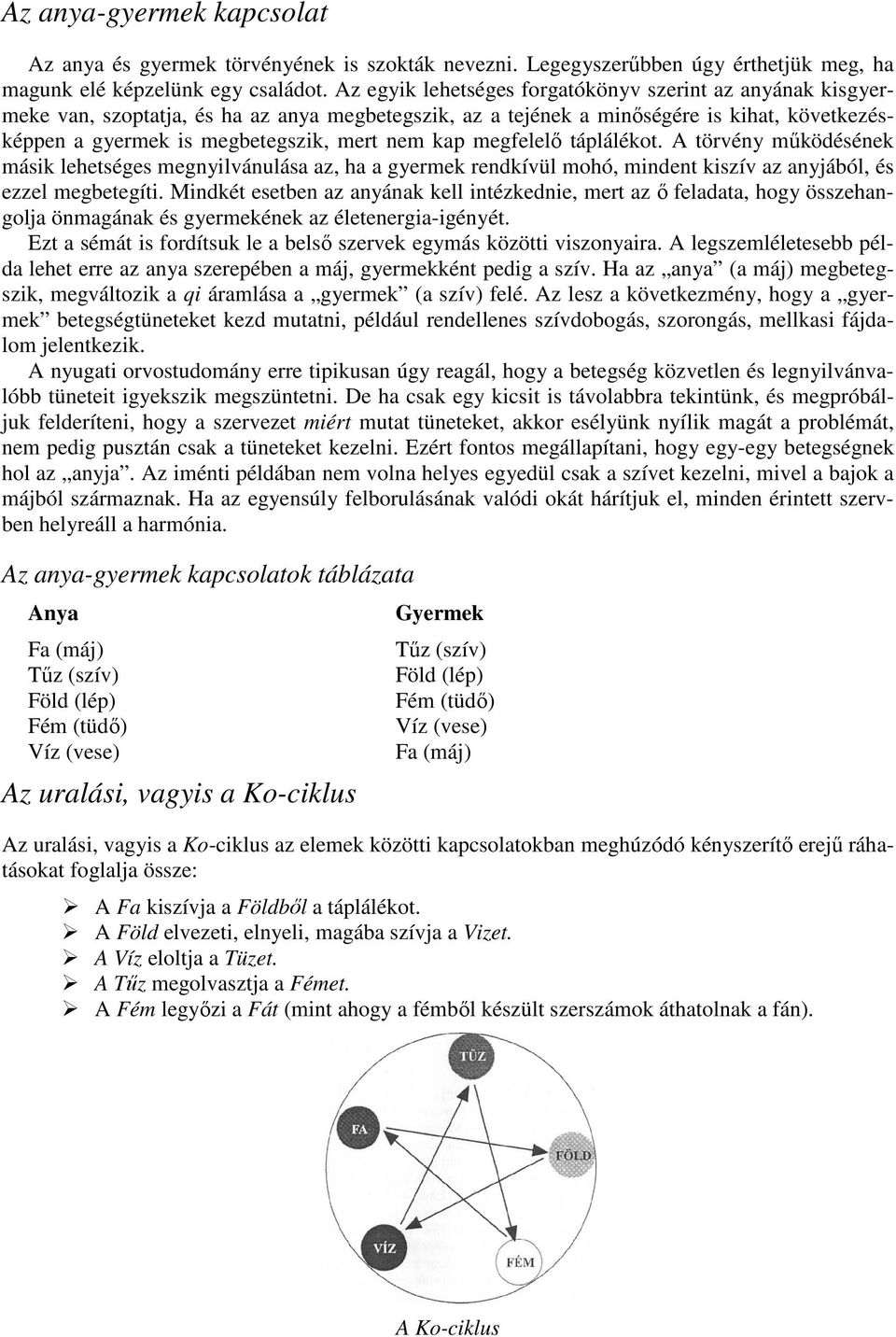 kap megfelelő táplálékot. A törvény működésének másik lehetséges megnyilvánulása az, ha a gyermek rendkívül mohó, mindent kiszív az anyjából, és ezzel megbetegíti.