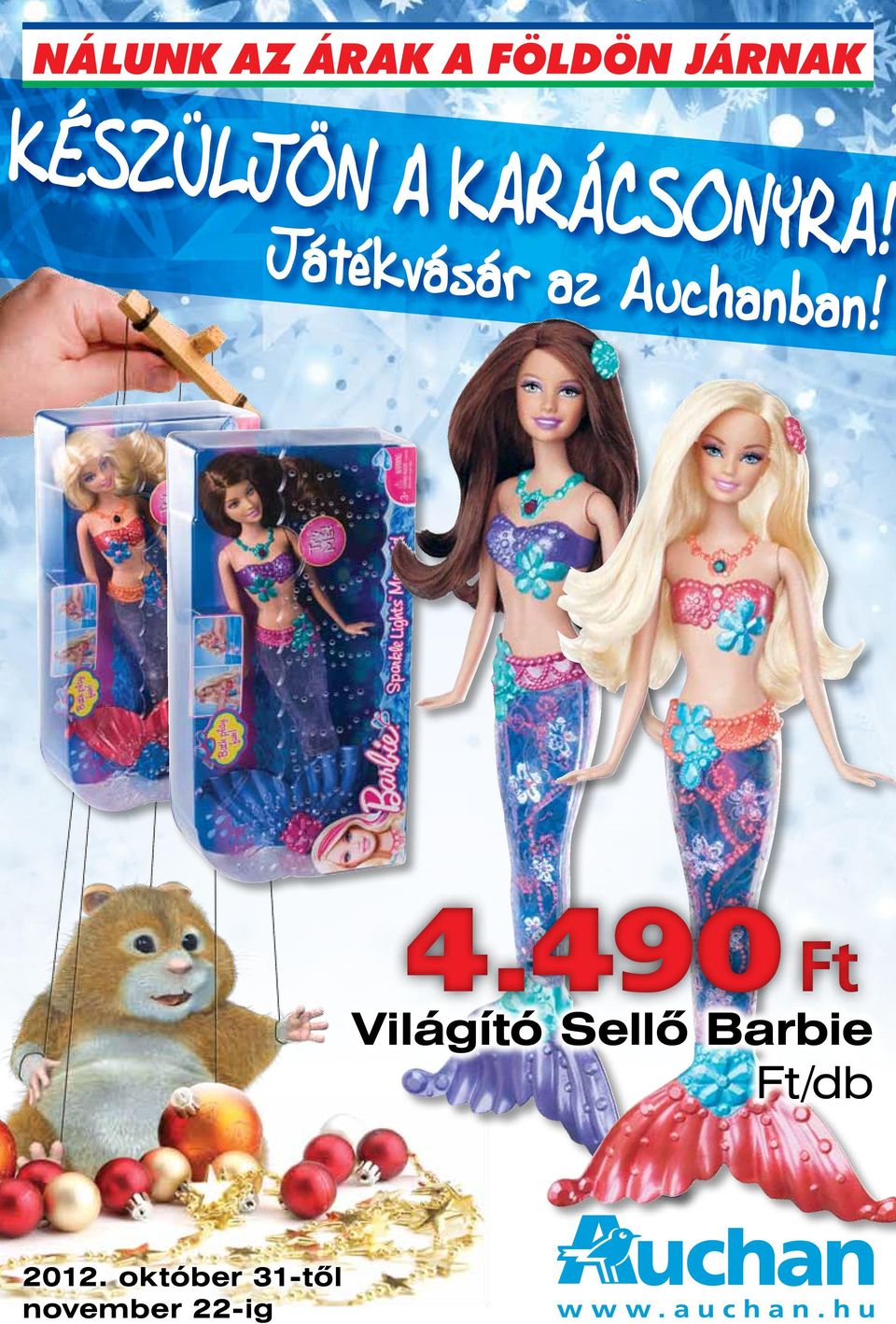 490 Világító Sellő Barbie