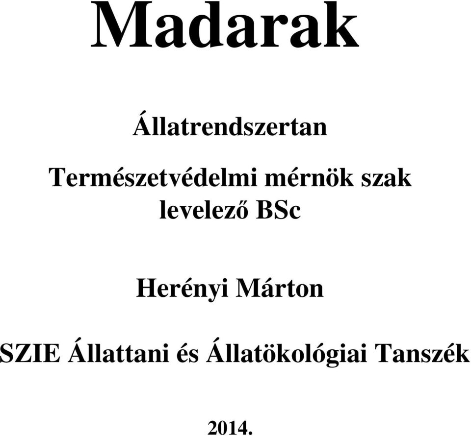 levelező BSc Herényi Márton