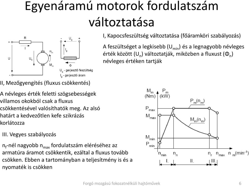 okokból csak a fluxus csökkentésével valósíthatók meg. Az alsó határt a kedvezőtlen kefe szikrázás korlátozza III.