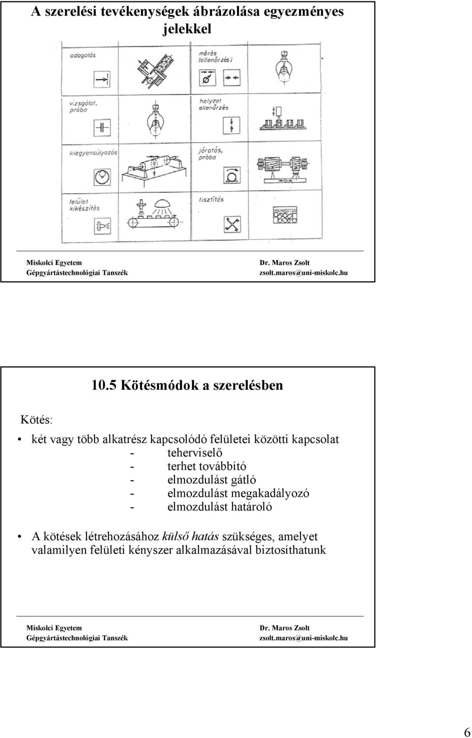 kapcsolat - teherviselő - terhet továbbító - elmozdulást gátló - elmozdulást megakadályozó -