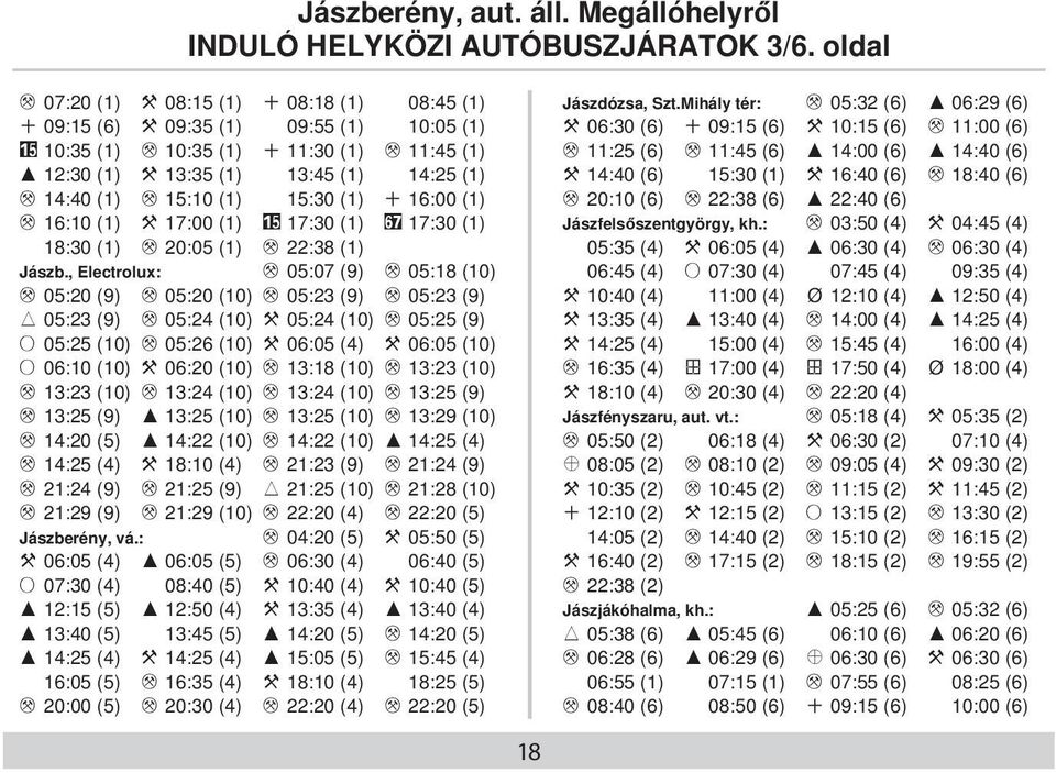 (6) I 14:00 (6) I 14:40 (6) I 12:30 (1) X 13:35 (1) 13:45 (1) 14:25 (1) X 14:40 (6) 15:30 (1) X 16:40 (6) M 18:40 (6) M 14:40 (1) M 15:10 (1) 15:30 (1) + 16:00 (1) M 20:10 (6) M 22:38 (6) I 22:40 (6)