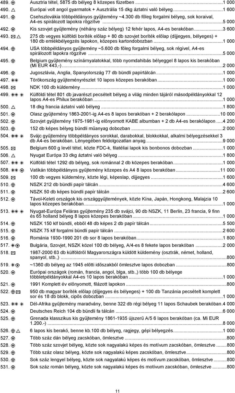 275 db vegyes külföldi boríték előlap + 80 db szovjet boríték előlap (díjjegyes, bélyeges) + 180 db emlékbélyegzés lapokon, közepes kartondobozban...1 000 494. USA többpéldányos gyűjtemény ~5.