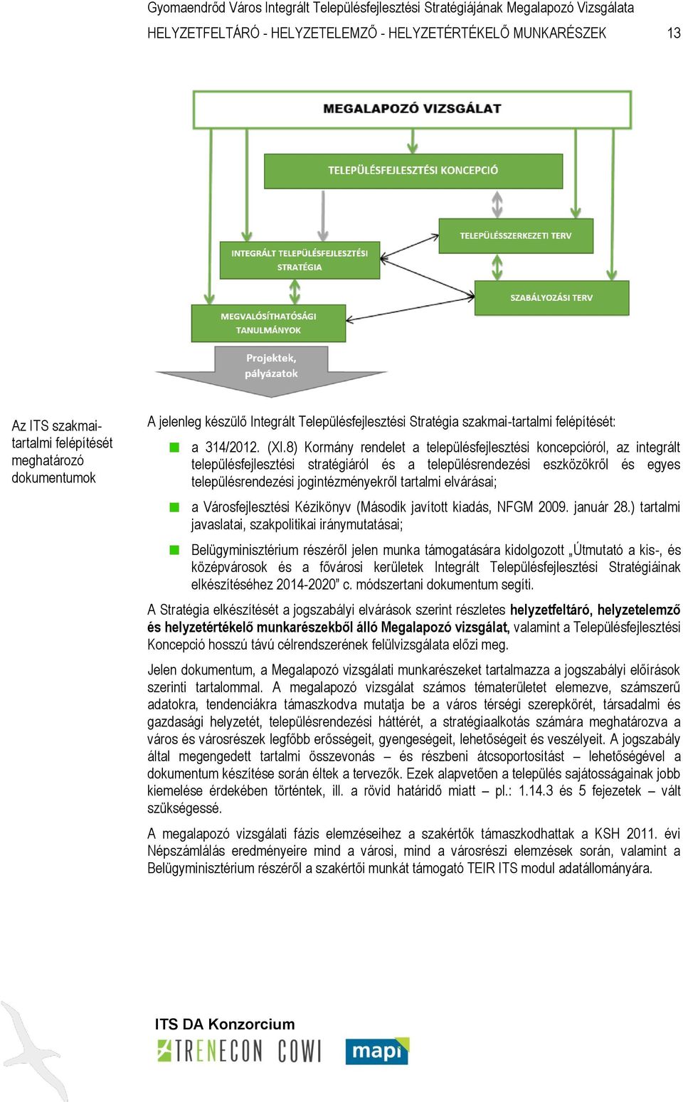 8) Kormány rendelet a településfejlesztési koncepcióról, az integrált településfejlesztési stratégiáról és a településrendezési eszközökről és egyes településrendezési jogintézményekről tartalmi