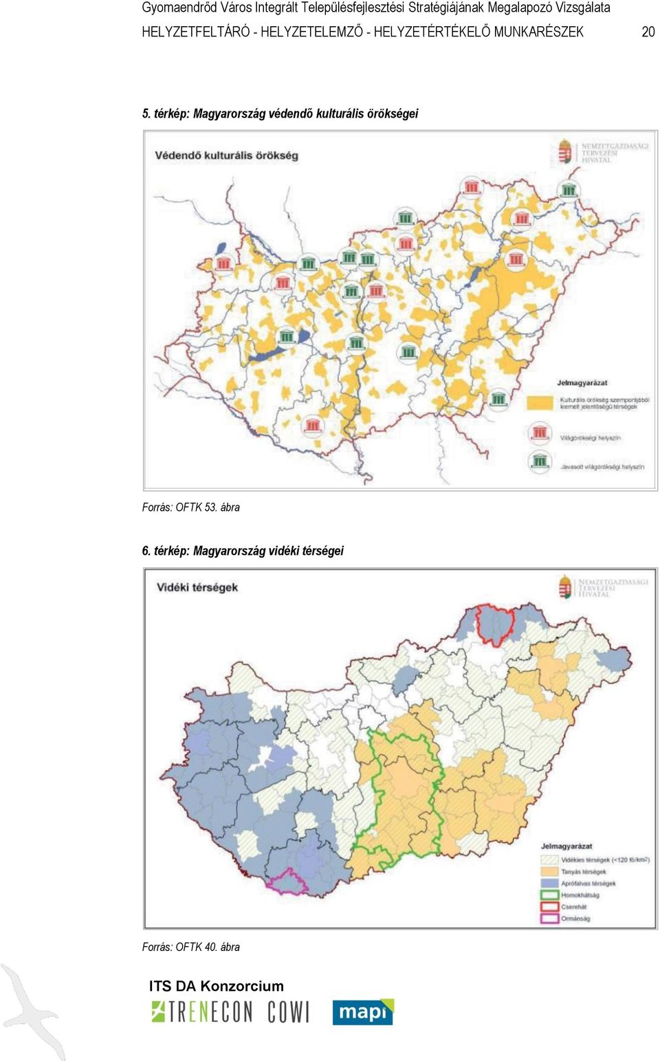 térkép: Magyarország védendő kulturális örökségei