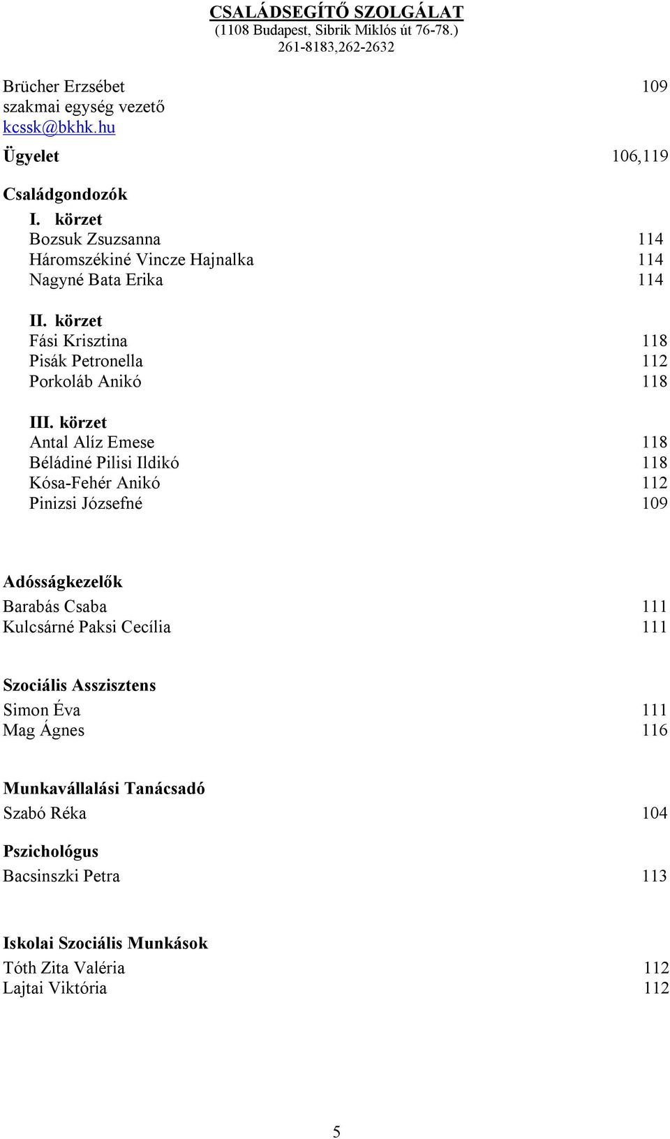 körzet Fási Krisztina 118 Pisák Petronella 112 Porkoláb Anikó 118 III.