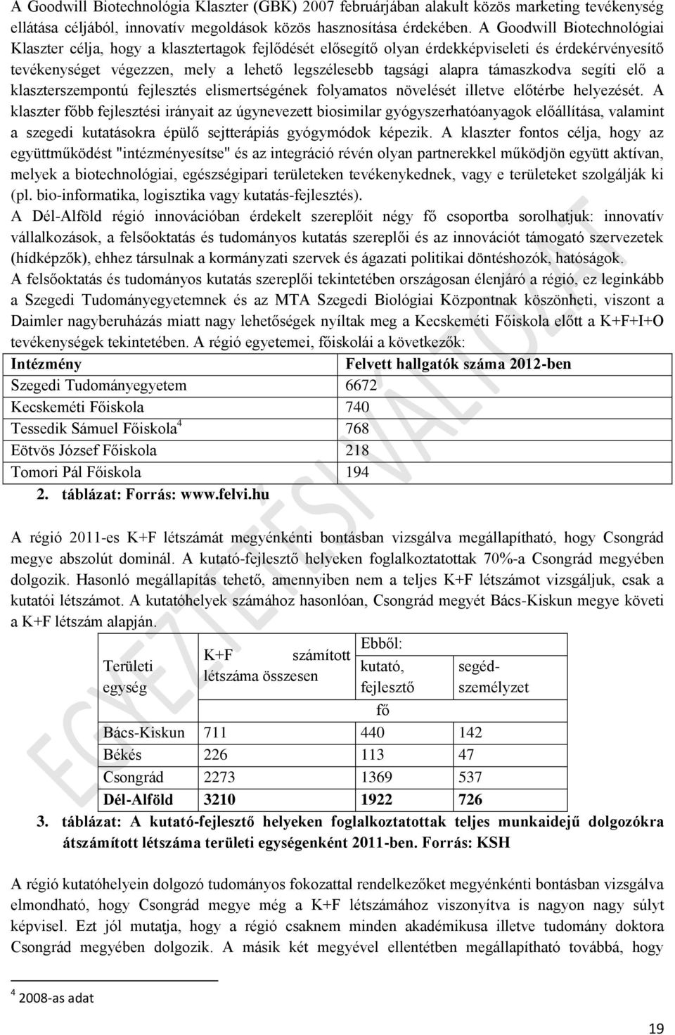 támaszkodva segíti elő a klaszterszempontú fejlesztés elismertségének folyamatos növelését illetve előtérbe helyezését.