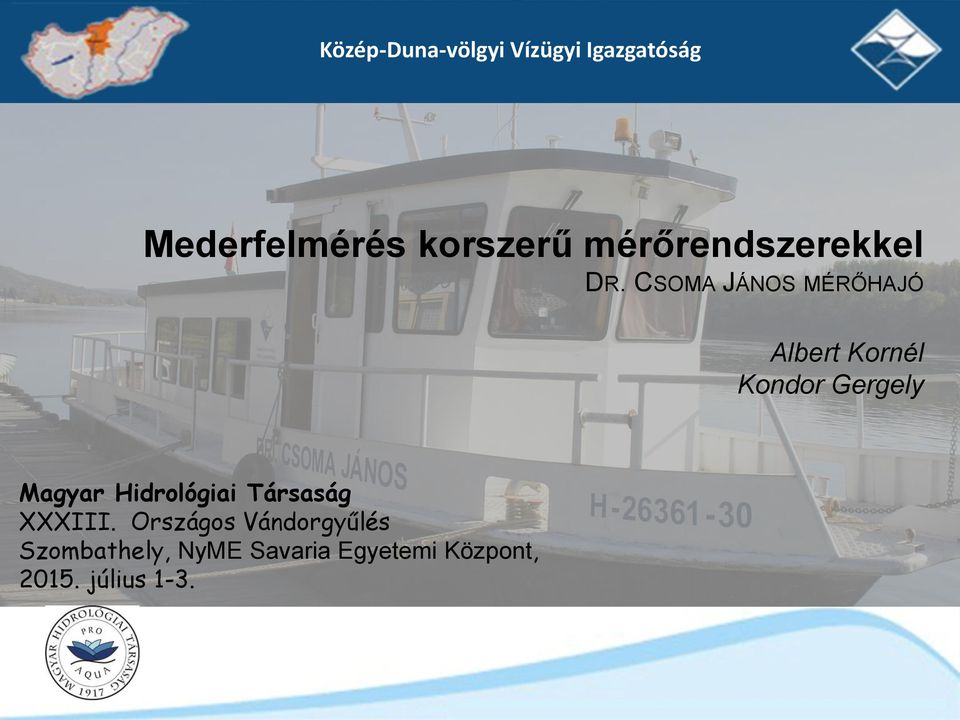 Magyar Hidrológiai Társaság XXXIII.