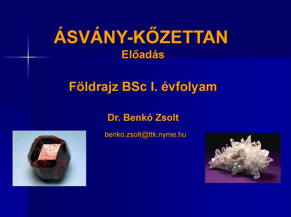 I. évfolyam Dr.