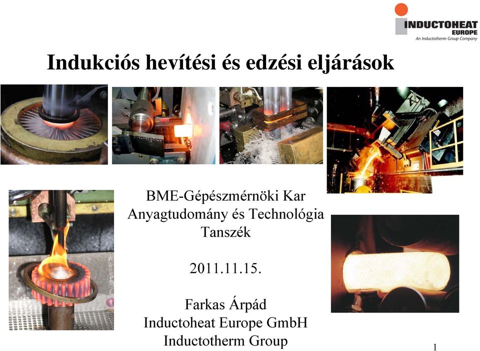 Technológia Tanszék 2011.11.15.