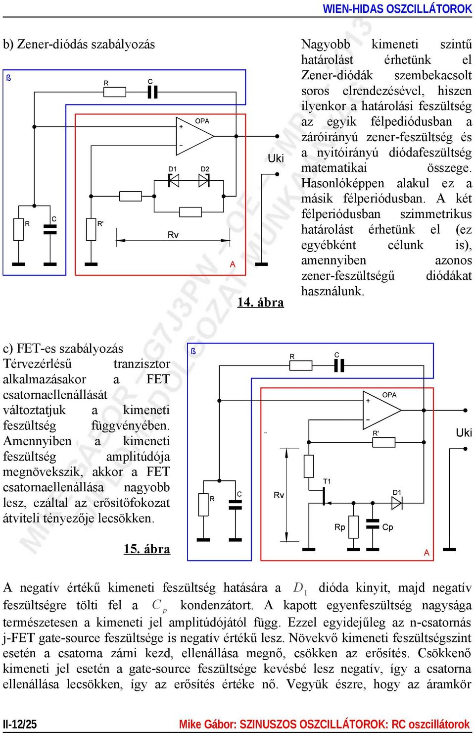 nyitóirányú diódafeszültség matematikai összege. Hasonlóképpen alakul ez a másik félperiódusban.