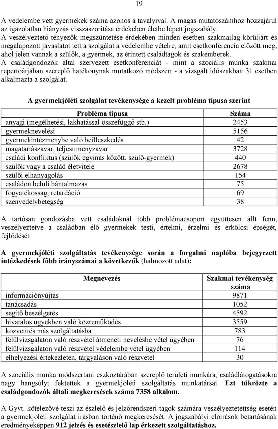 vannak a szülők, a gyermek, az érintett családtagok és szakemberek.