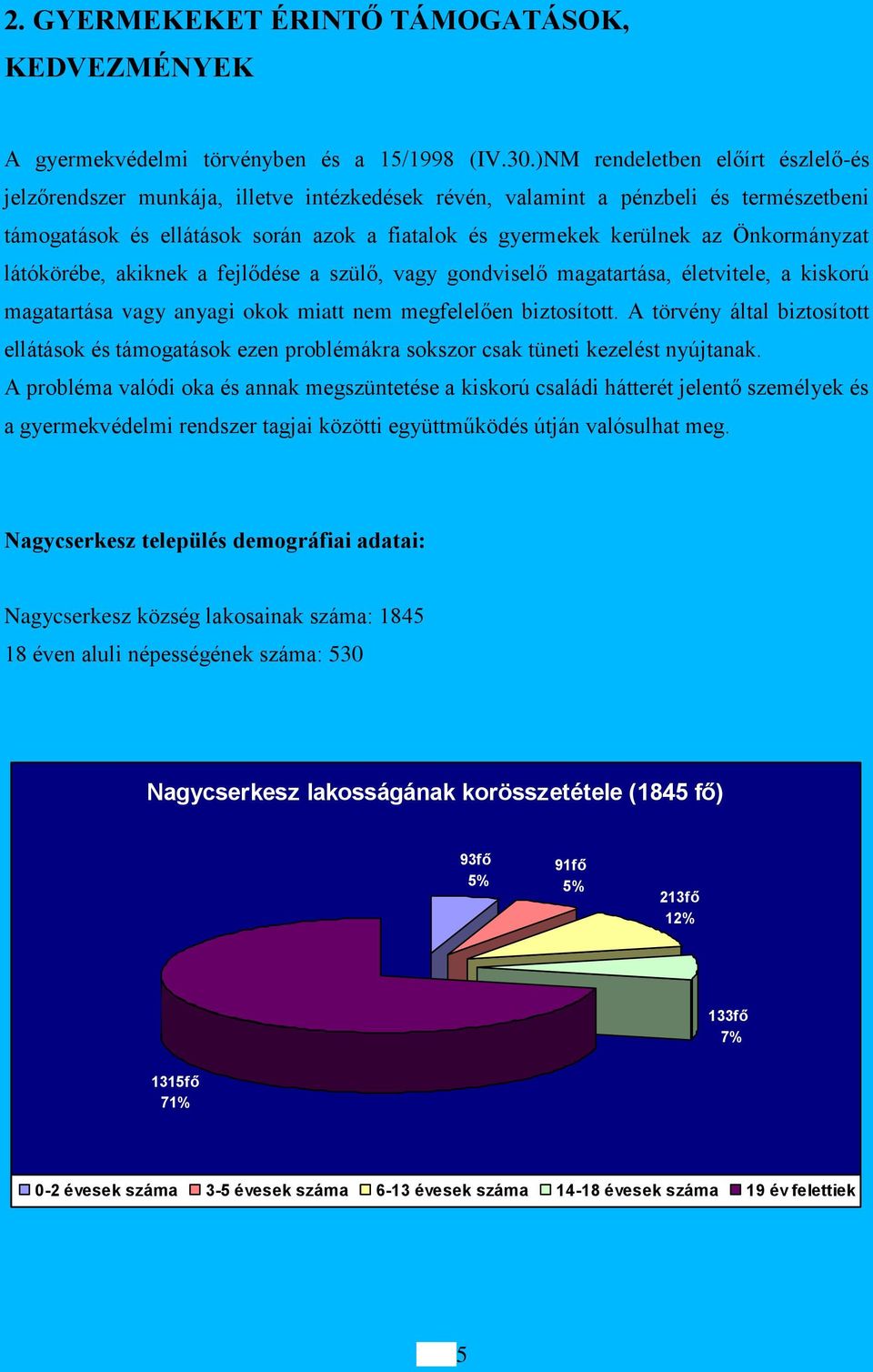 Önkormányzat látókörébe, akiknek a fejlődése a szülő, vagy gondviselő magatartása, életvitele, a kiskorú magatartása vagy anyagi okok miatt nem megfelelően biztosított.