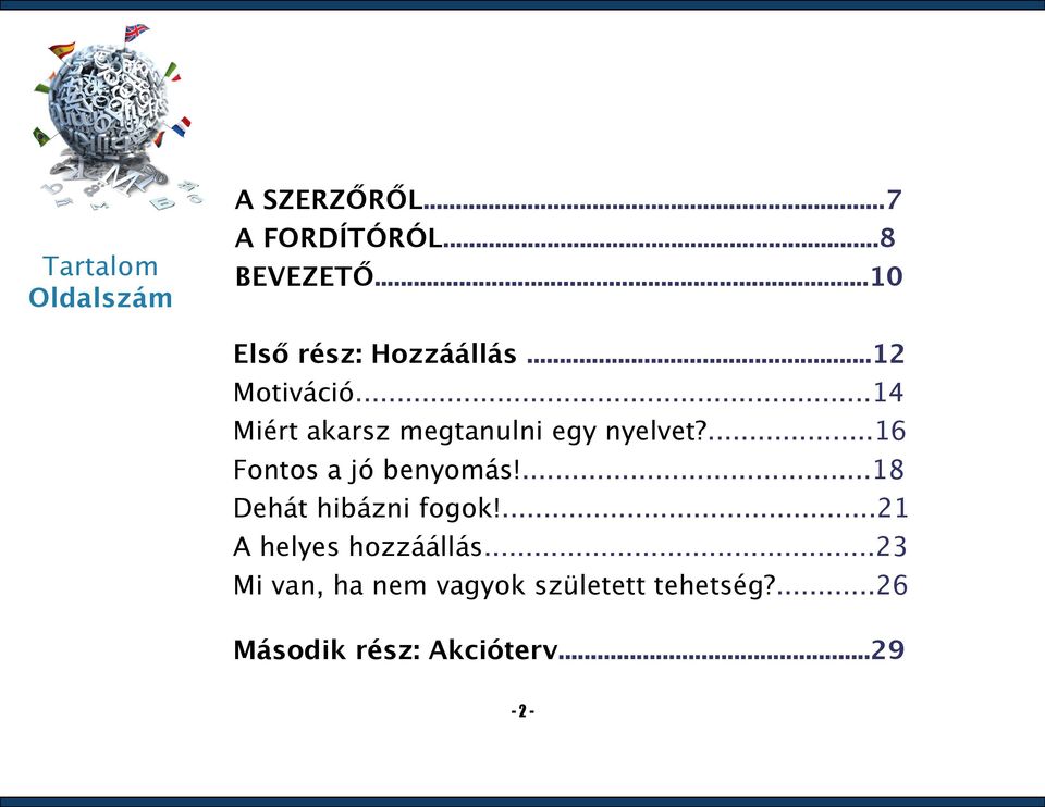 ..14 Miért akarsz megtanulni egy nyelvet?...16 Fontos a jó benyomás!