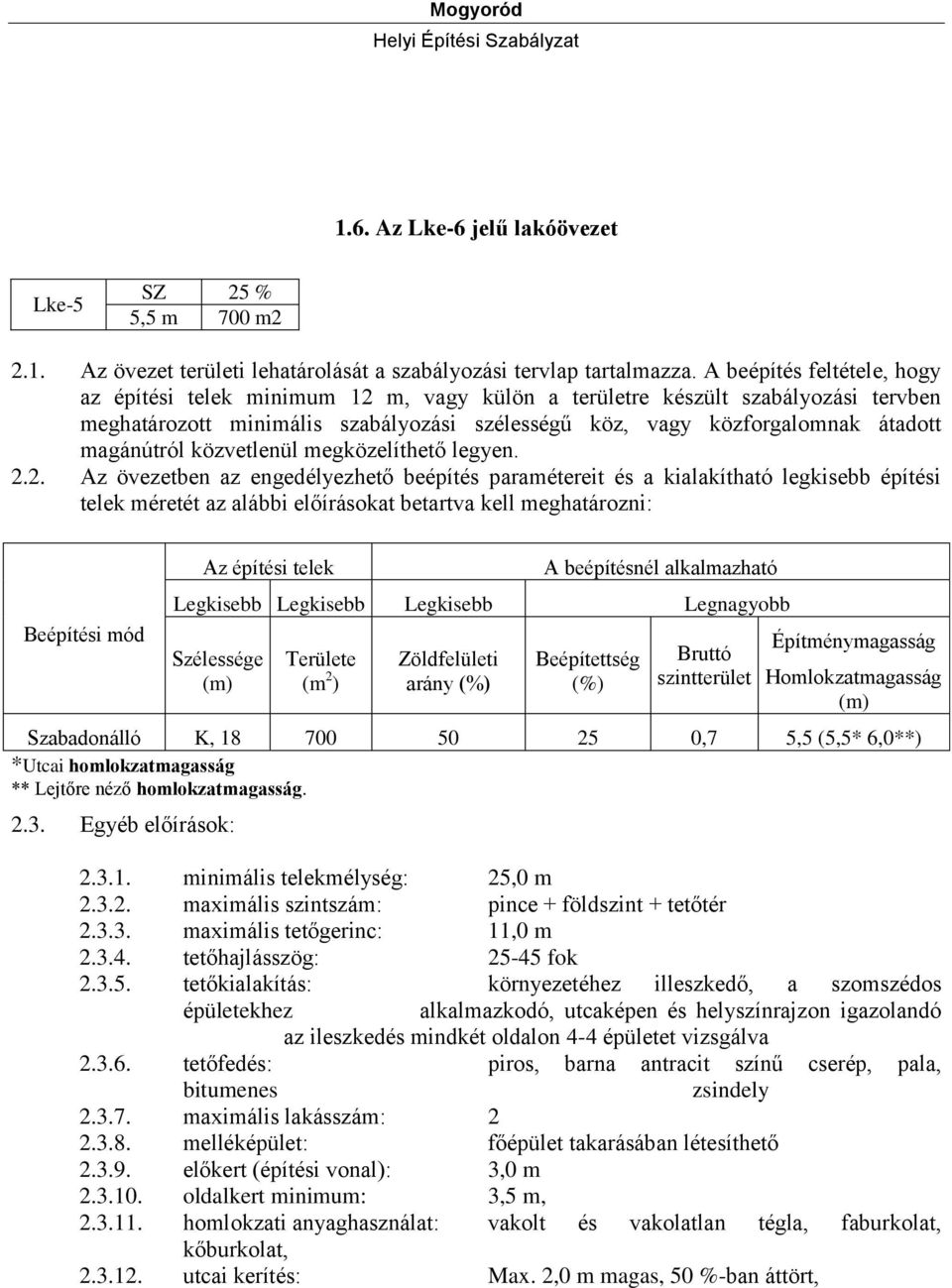 magánútról közvetlenül megközelíthető legyen. 2.