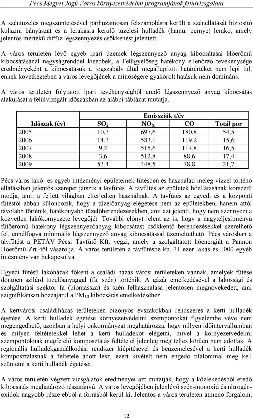 A város területén lévő egyéb ipari üzemek légszennyező anyag kibocsátásai Hőerőmű kibocsátásánál nagyságrenddel kisebbek, a Felügyelőség hatékony ellenőrző tevékenysége eredményeként a kibocsátásuk a