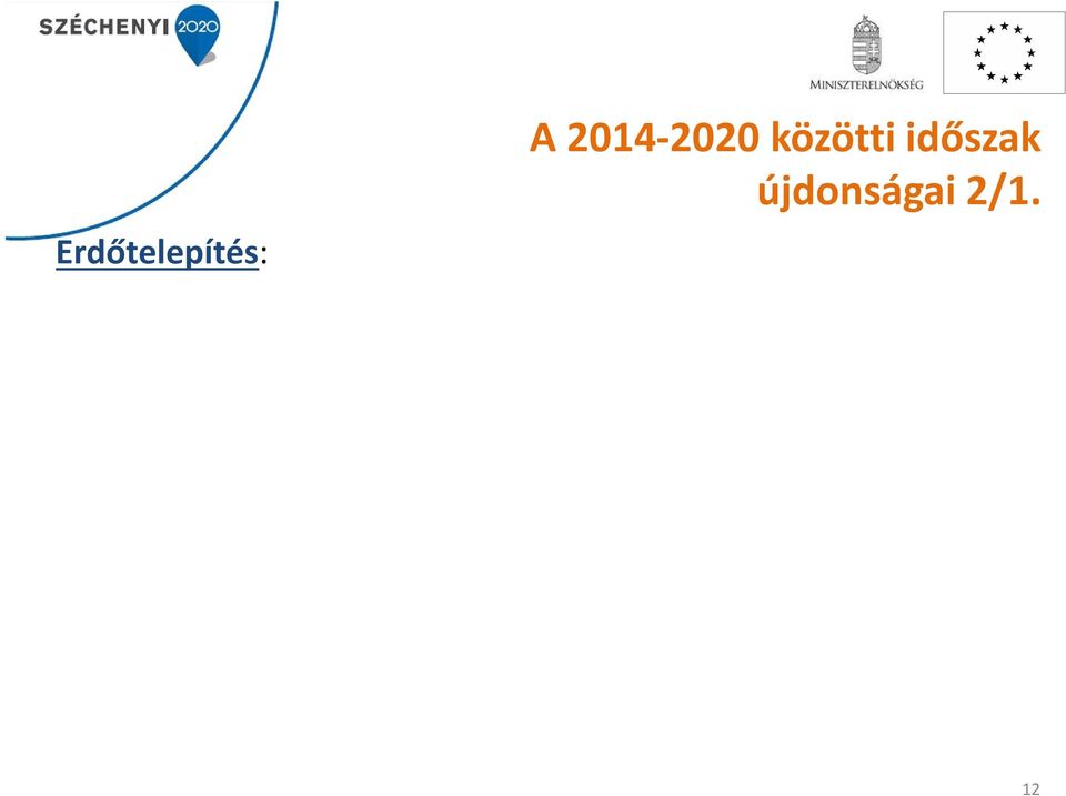 A korábbi 101 faállomány típus helyett 5 faállomány típus képezi az erdősítés alapját.