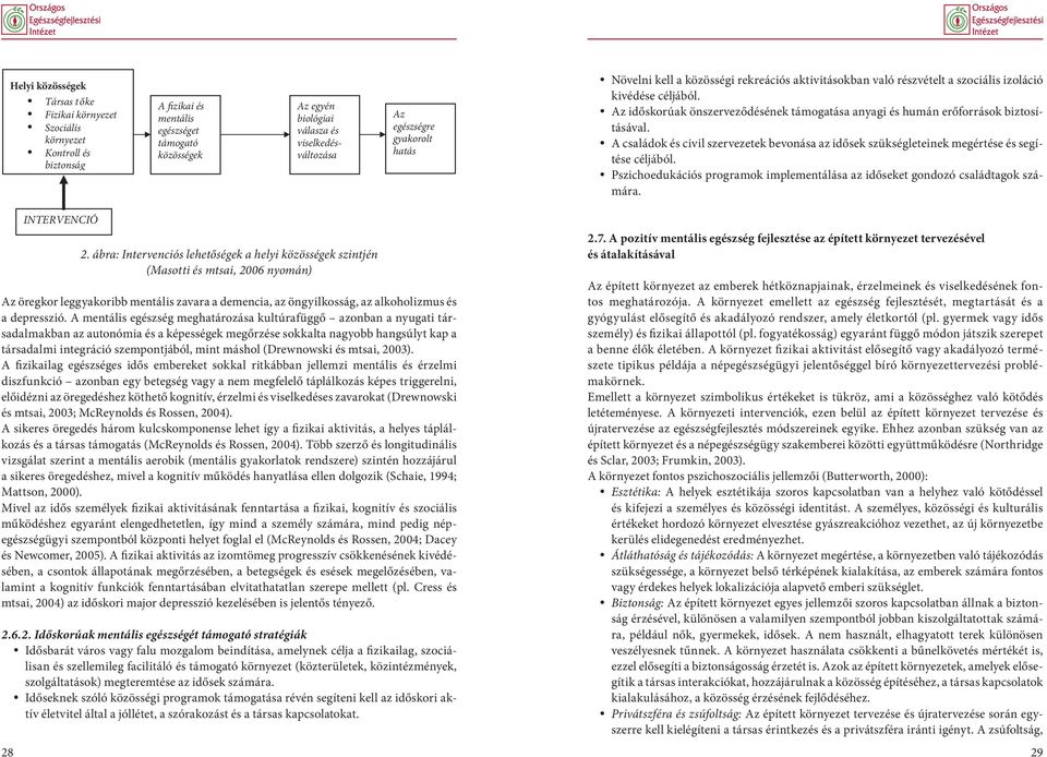 Az időskorúak önszerveződésének támogatása anyagi és humán erőforrások biztosításával. A családok és civil szervezetek bevonása az idősek szükségleteinek megértése és segítése céljából.