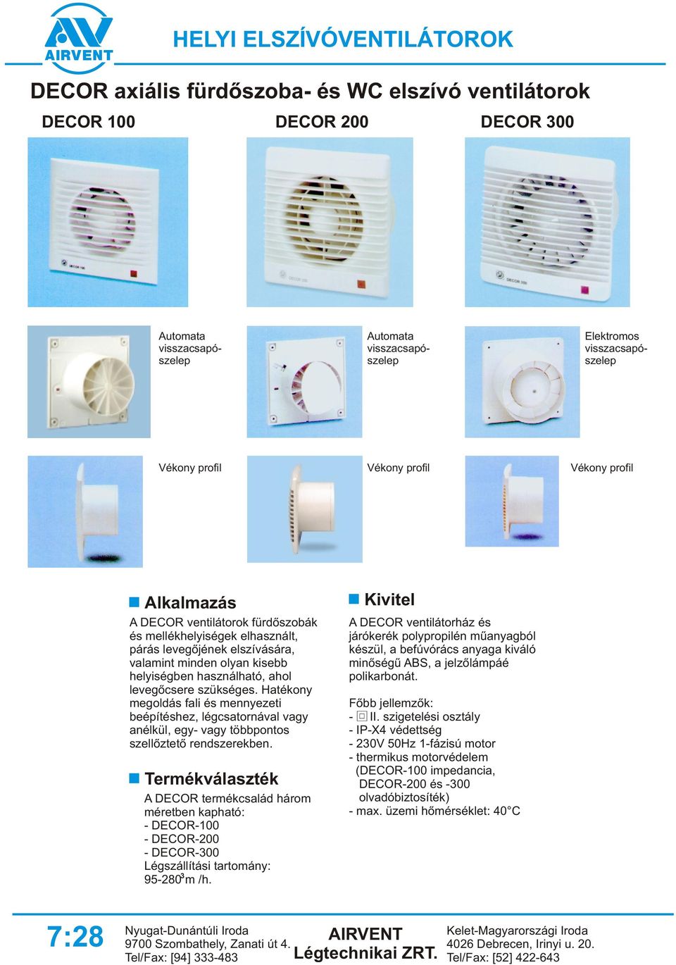 Helyi elszÃvÃventilÃtorok. decor 100 fürdõszoba és wc elszÃvó ...