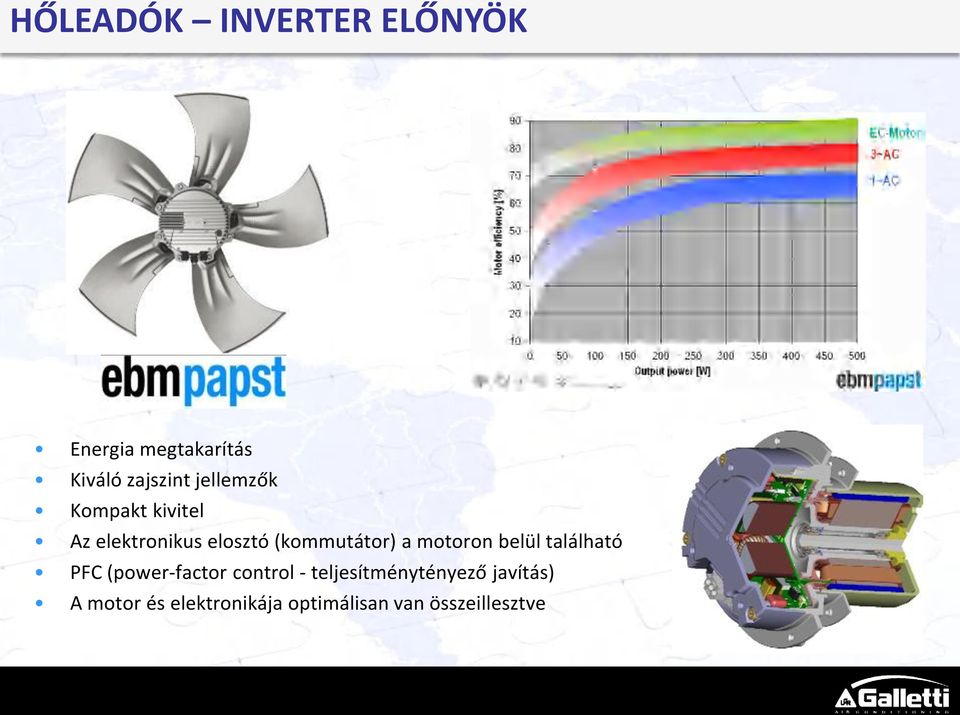 motoron belül található PFC (power-factor control -