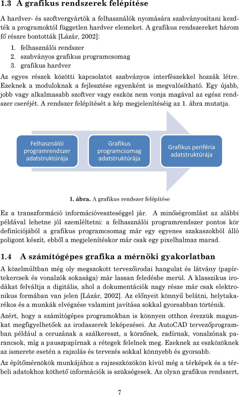 grafikus hardver Az egyes részek közötti kapcsolatot szabványos interfészekkel hozzák létre. Ezeknek a moduloknak a fejlesztése egyenként is megvalósítható.