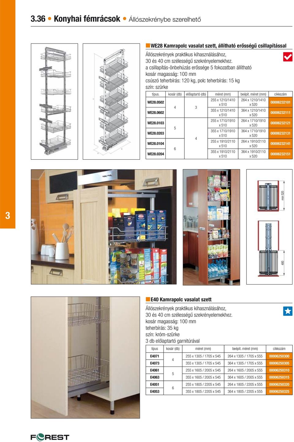 méret (mm) cikkszám WE28.0502 WE28.0602 WE28.010 WE28.020 WE28.0104 WE28.