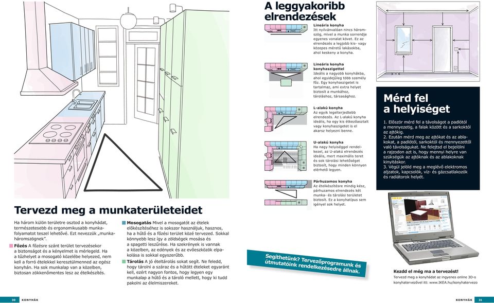 Tervezd meg a munkaterületeidet Ha három külön területre osztod a konyhádat, természetesebb és ergonomikusabb munkafolyamatot teszel lehetővé. Ezt nevezzük munkaháromszögnek.