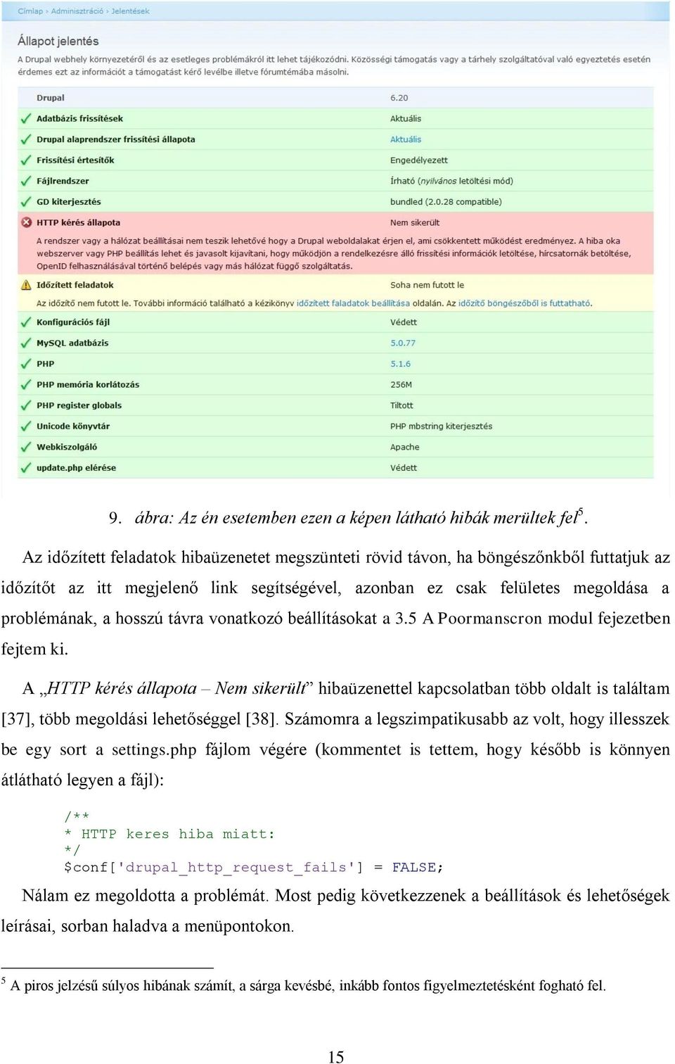 távra vonatkozó beállításokat a 3.5 A Poormanscron modul fejezetben fejtem ki.