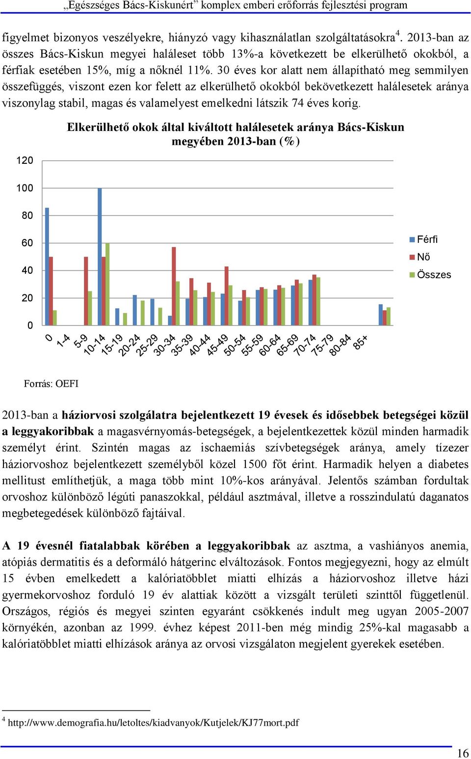 30 éves kor alatt nem állapítható meg semmilyen összefüggés, viszont ezen kor felett az elkerülhető okokból bekövetkezett halálesetek aránya viszonylag stabil, magas és valamelyest emelkedni látszik