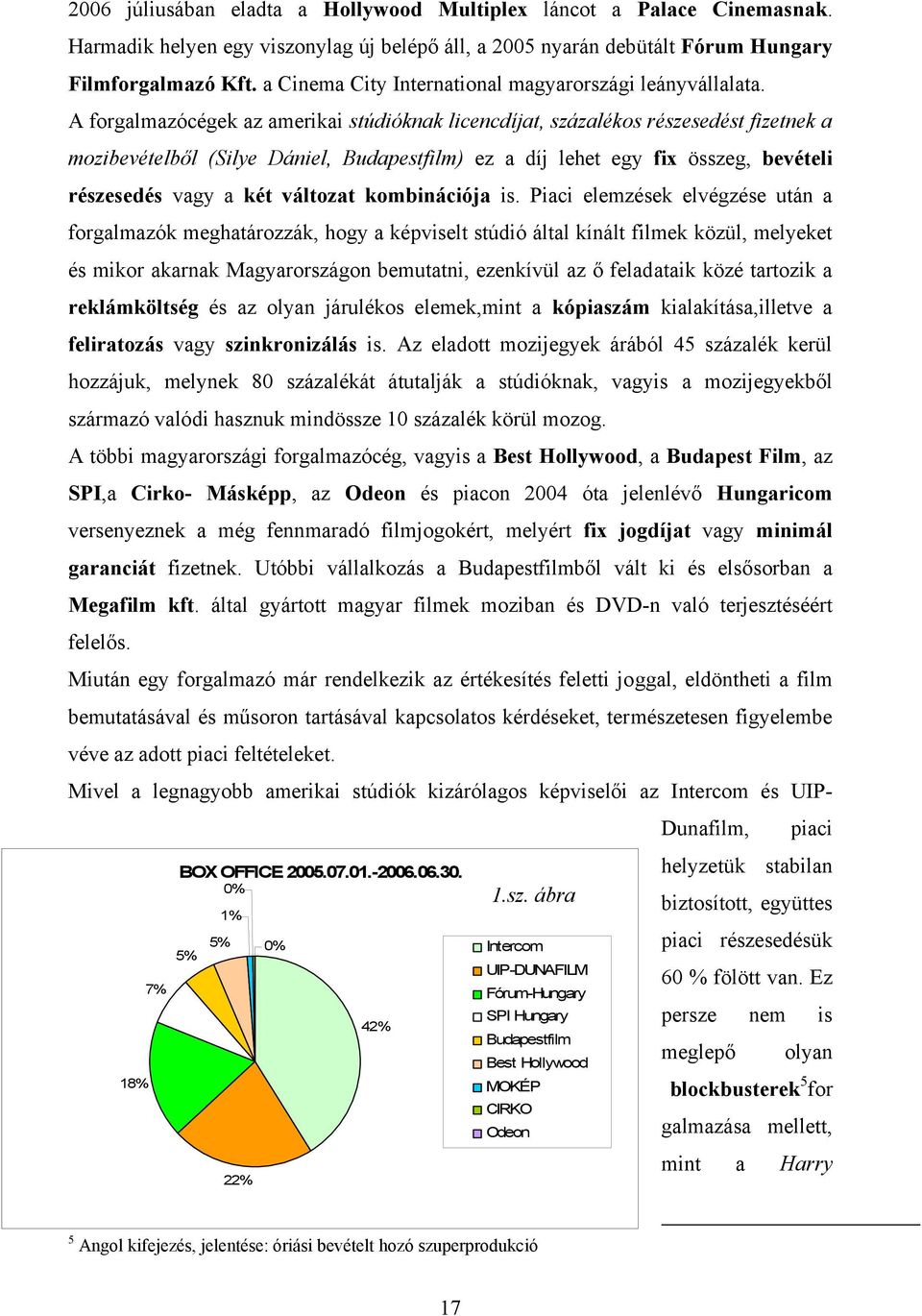 A forgalmazócégek az amerikai stúdióknak licencdíjat, százalékos részesedést fizetnek a mozibevételből (Silye Dániel, Budapestfilm) ez a díj lehet egy fix összeg, bevételi részesedés vagy a két