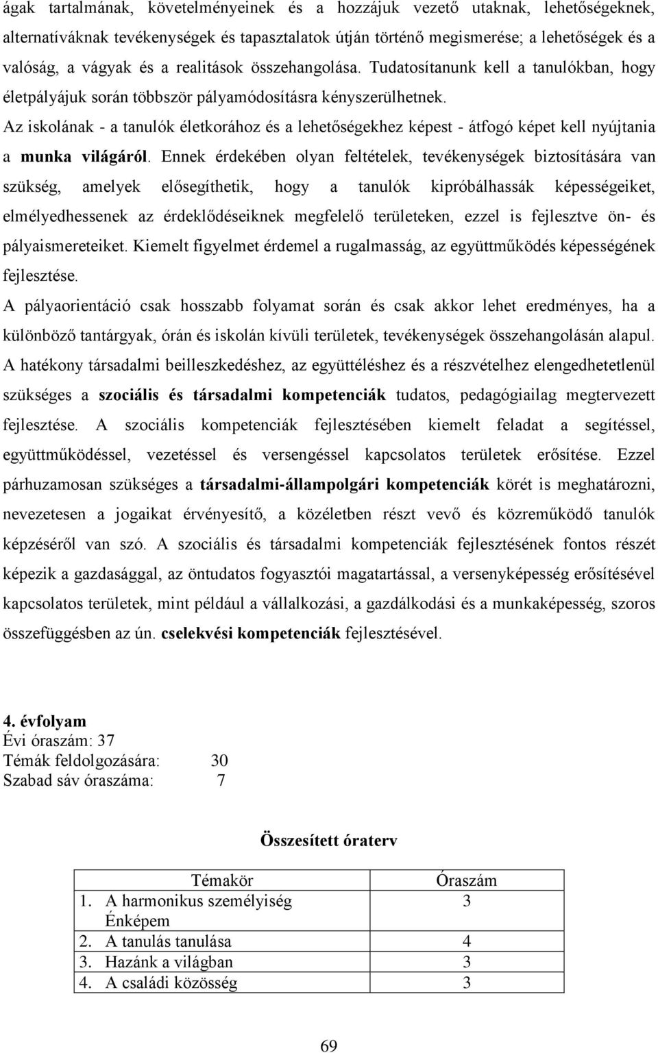 Az iskolának - a tanulók életkorához és a lehetőségekhez képest - átfogó képet kell nyújtania a munka világáról.