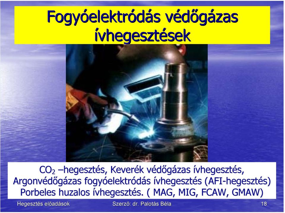 fogyóelektródás ívhegesztés (AFI( AFI-hegesztés) Porbeles