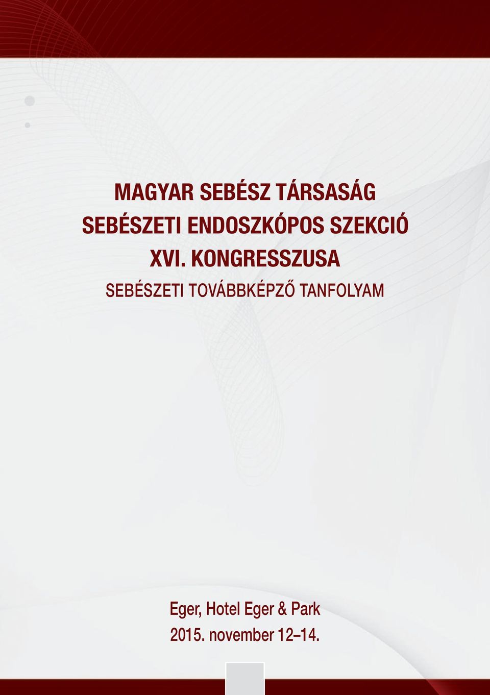 XVI. KONGRESSZUSA SEBÉSZETI