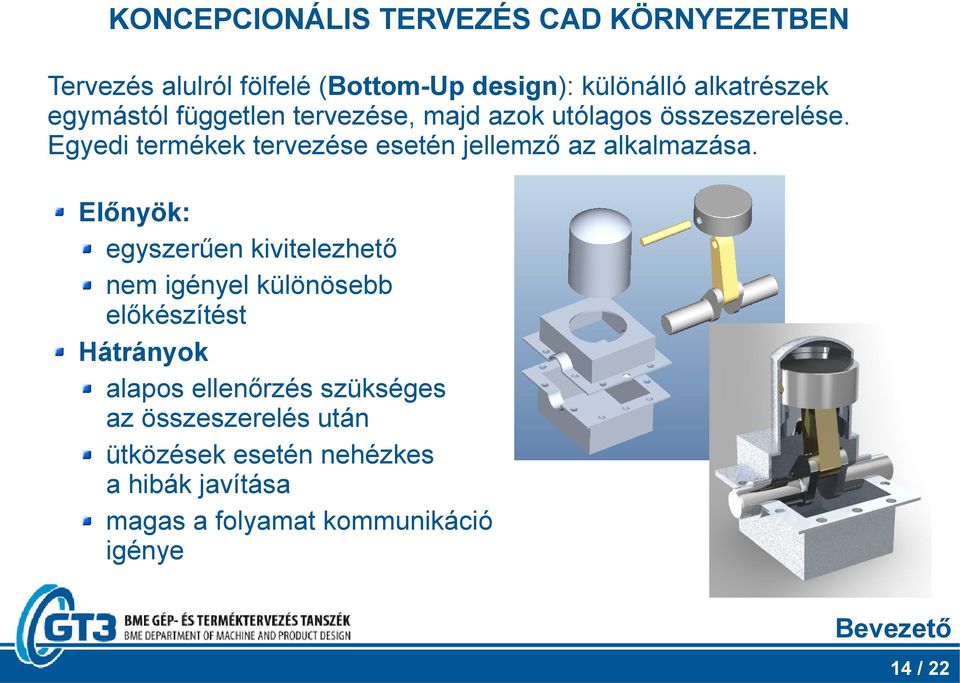 Egyedi termékek tervezése esetén jellemző az alkalmazása.