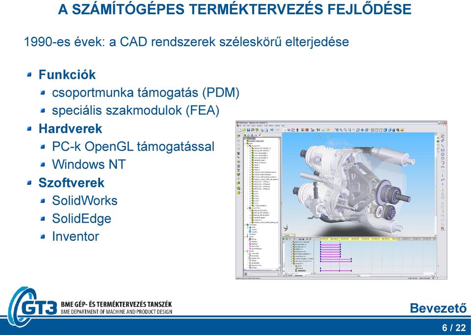 támogatás (PDM) speciális szakmodulok (FEA) Hardverek PC-k