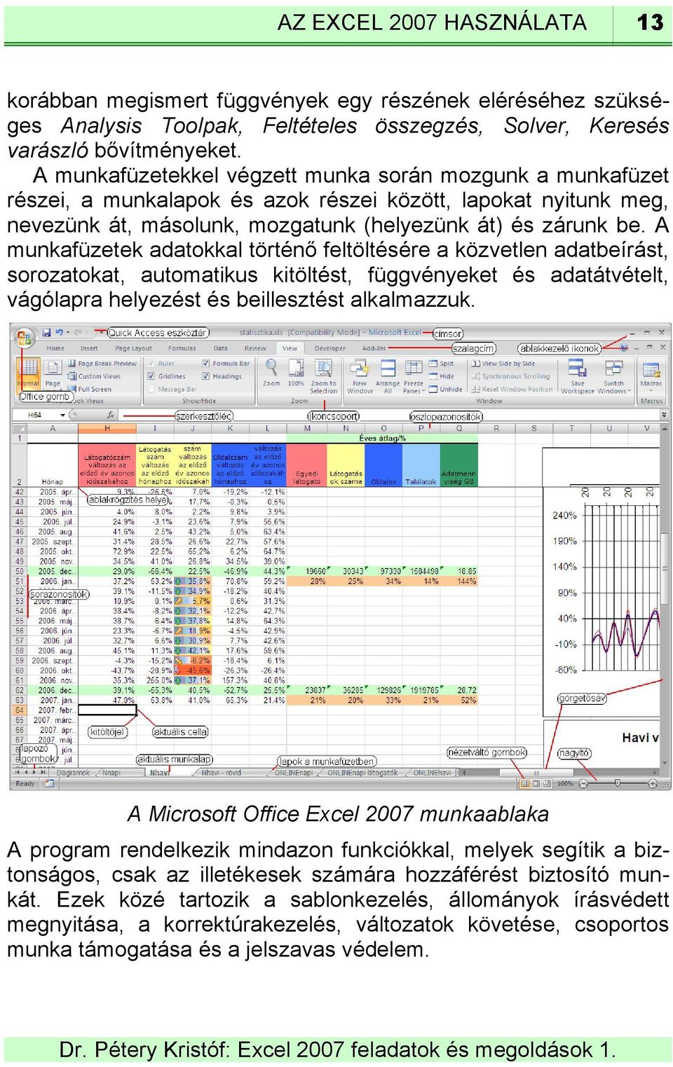 A munkafüzetek adatokkal történő feltöltésére a közvetlen adatbeírást, sorozatokat, automatikus kitöltést, függvényeket és adatátvételt, vágólapra helyezést és beillesztést alkalmazzuk.