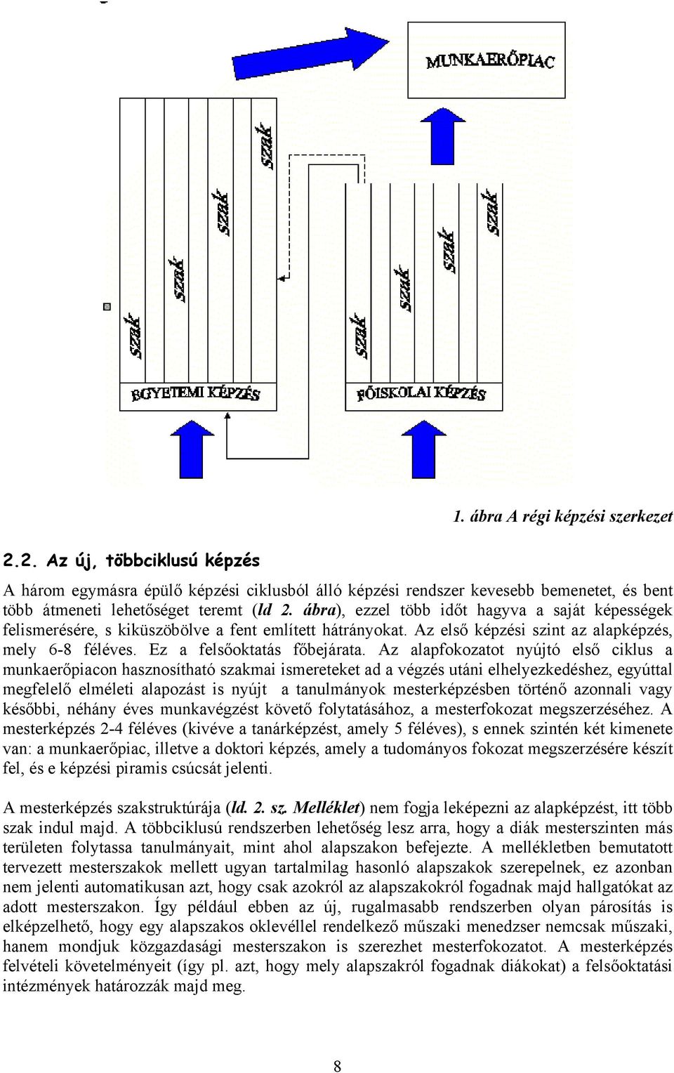 Az alapfokozatot nyújtó első ciklus a munkaerőpiacon hasznosítható szakmai ismereteket ad a végzés utáni elhelyezkedéshez, egyúttal megfelelő elméleti alapozást is nyújt a tanulmányok mesterképzésben