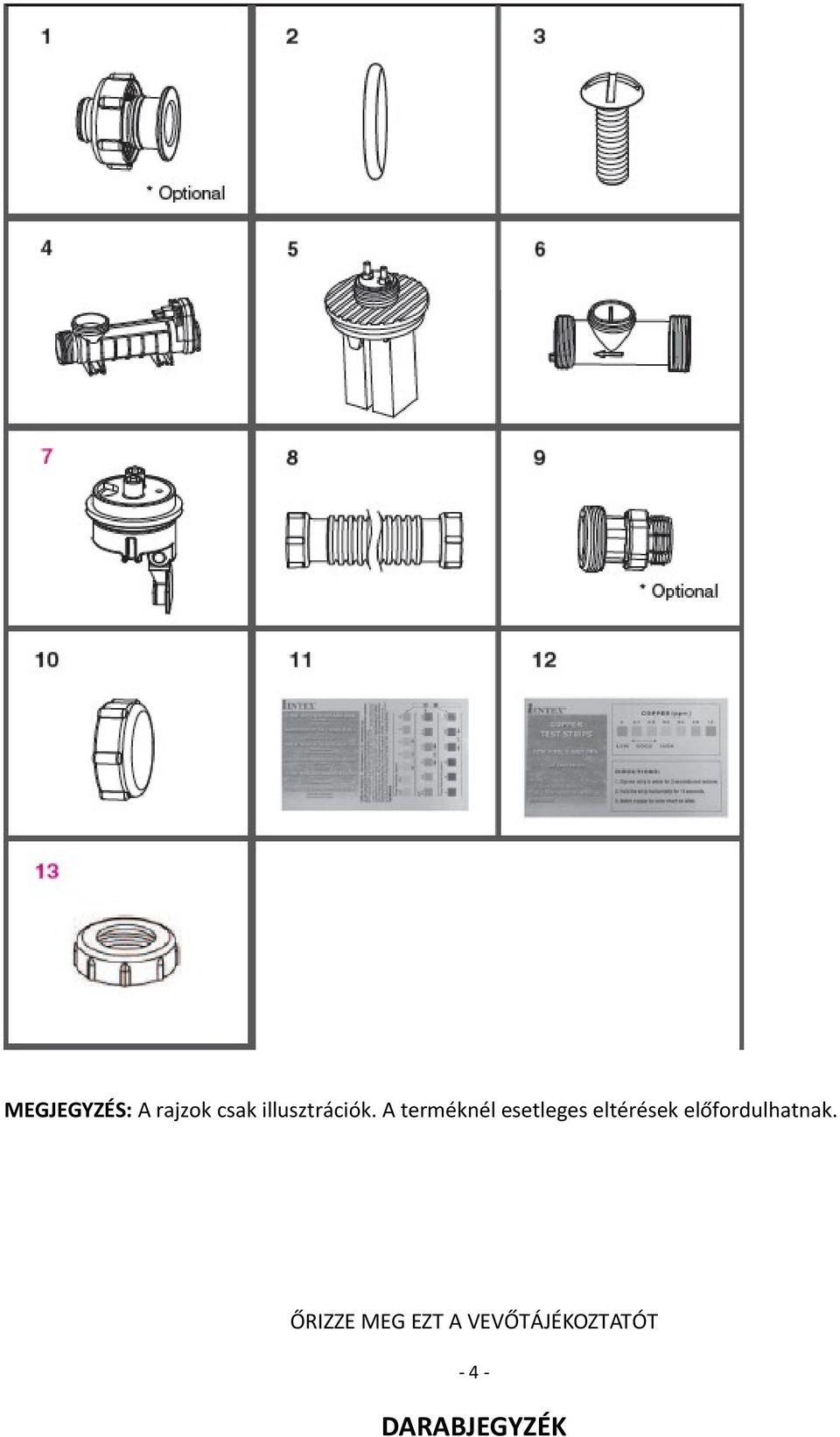 A terméknél esetleges eltérések