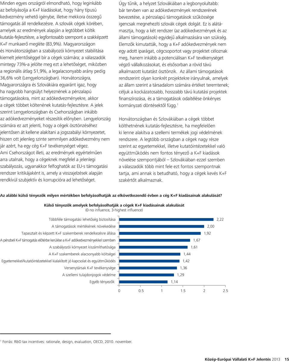 Magyarországon és Horvátországban a szabályozói környezet stabilitása kiemelt jelentőséggel bír a cégek számára; a válaszadók mintegy 73%-a jelölte meg ezt a lehetőséget, miközben a regionális átlag