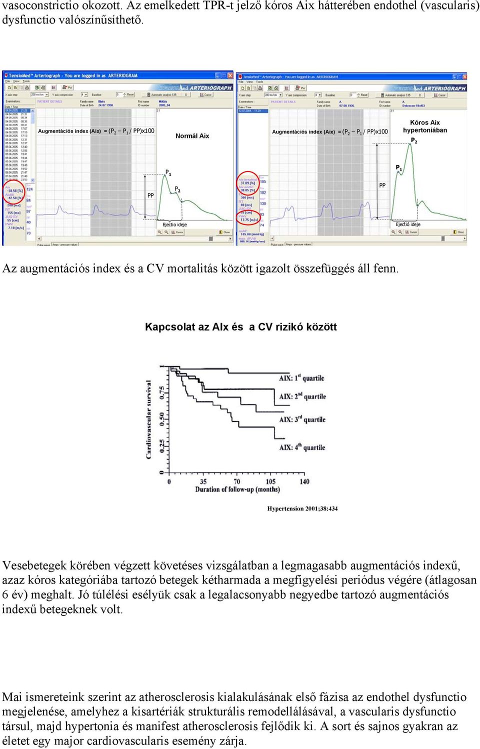 index és a CV mortalitás között igazolt összefüggés áll fenn.