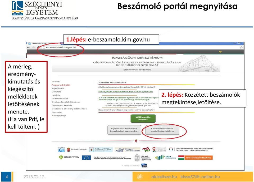 mellékletek letöltésének menete.