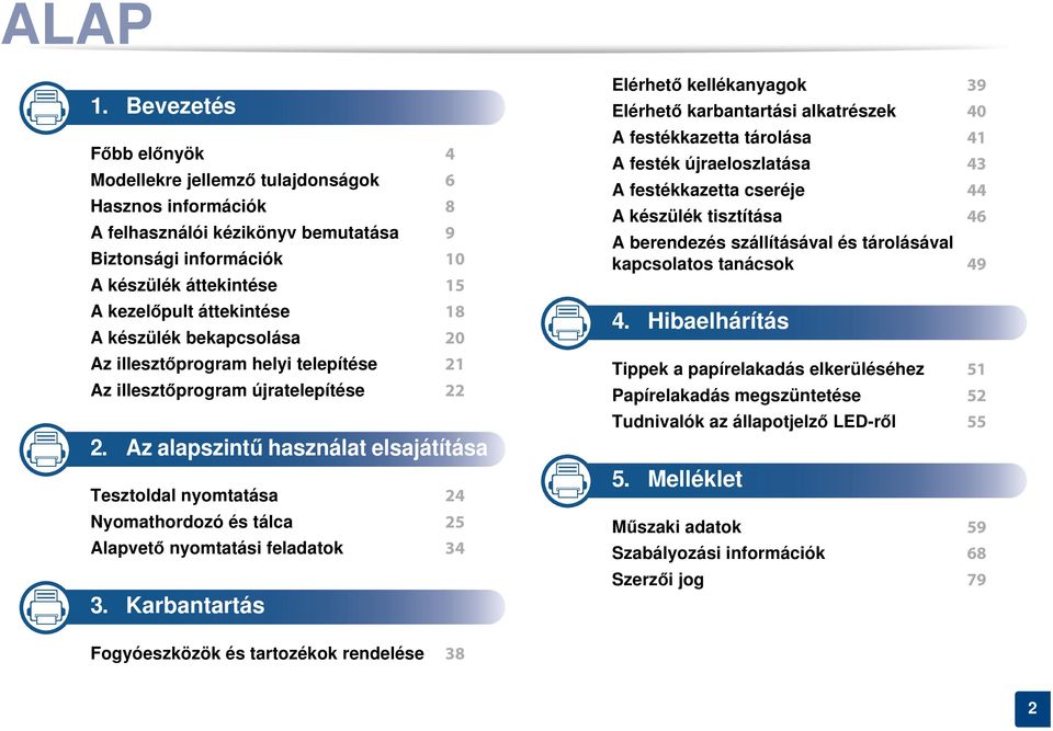 18 A készülék bekapcsolása 20 Az illesztőprogram helyi telepítése 21 Az illesztőprogram újratelepítése 22 2.