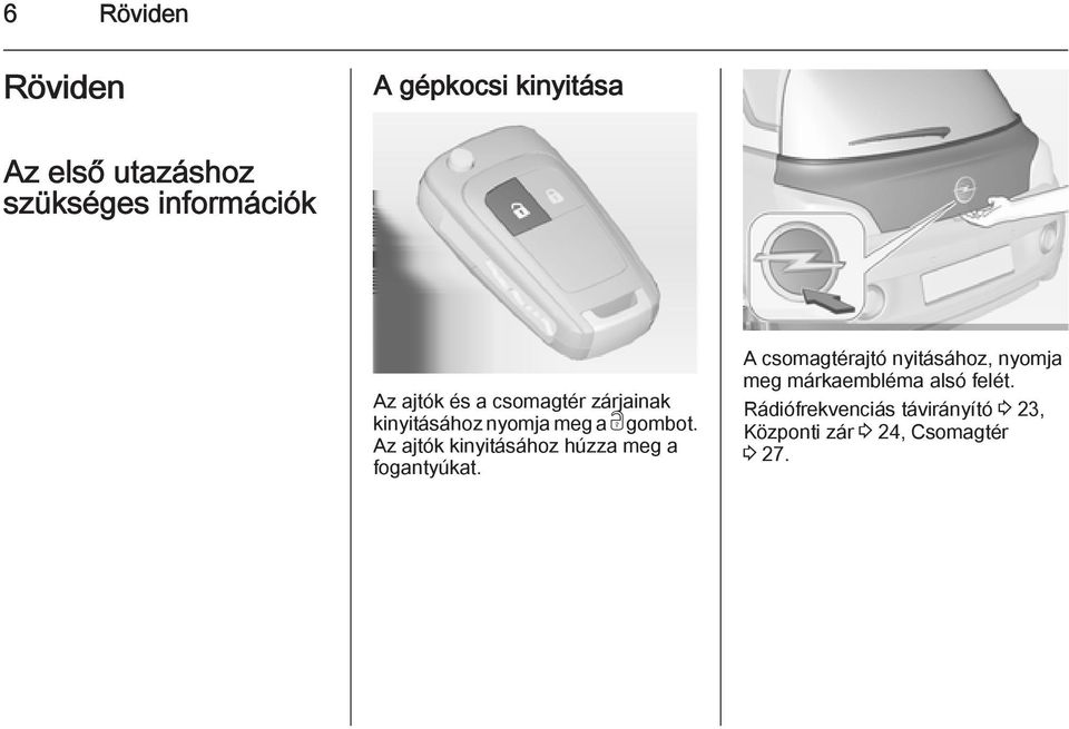 Az ajtók kinyitásához húzza meg a fogantyúkat.