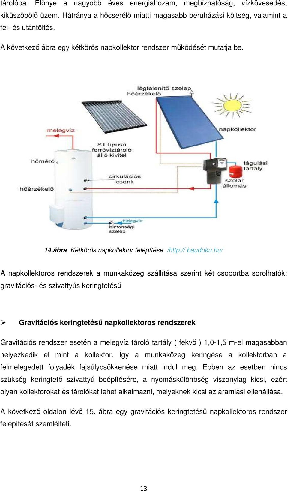 hu/ A napkollektoros rendszerek a munkaközeg szállítása szerint két csoportba sorolhatók: gravitációs- és szivattyús keringtetésű Gravitációs keringtetésű napkollektoros rendszerek Gravitációs