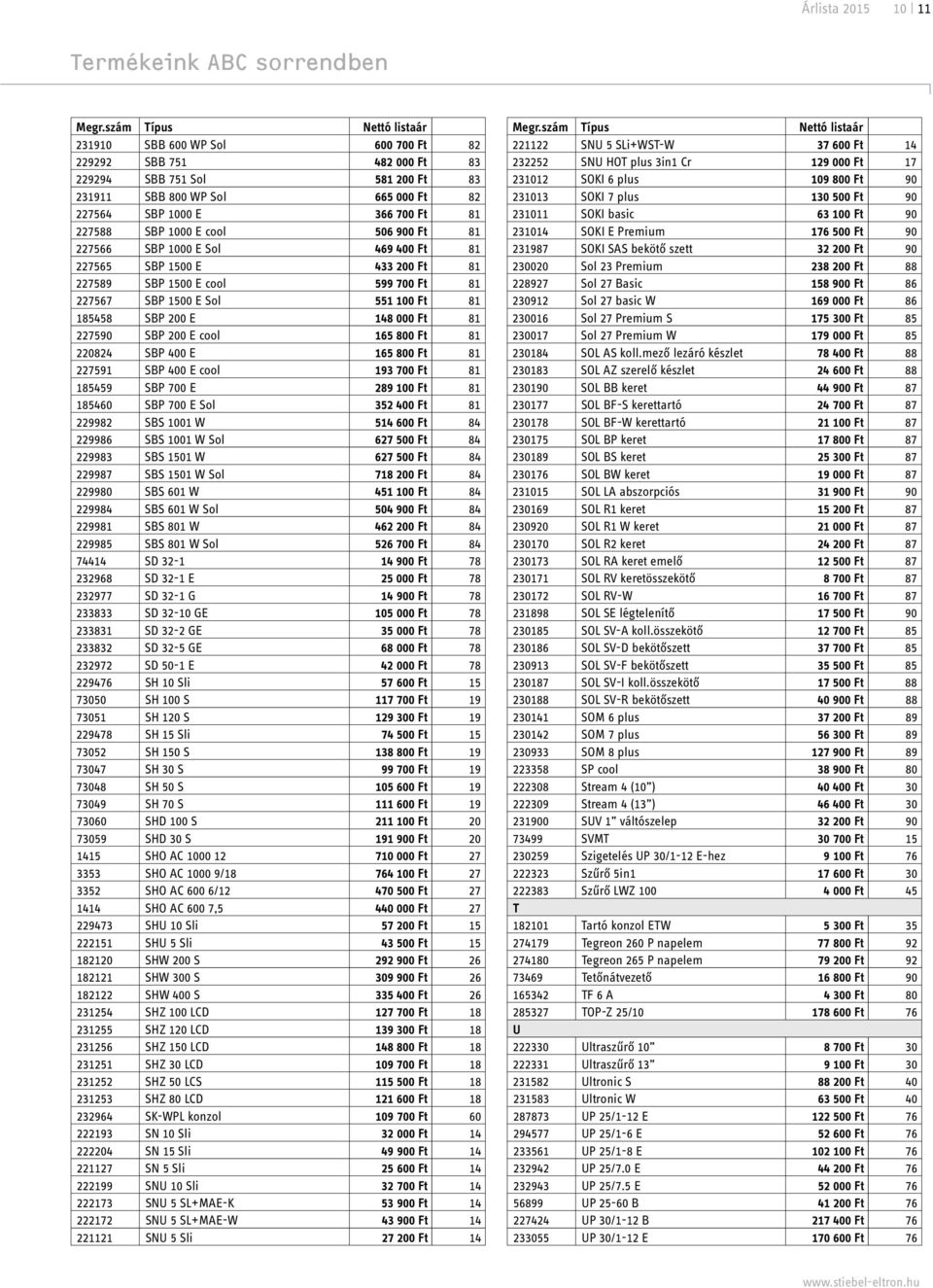 SBP 1000 E cool 506 900 Ft 81 227566 SBP 1000 E Sol 469 400 Ft 81 227565 SBP 1500 E 433 200 Ft 81 227589 SBP 1500 E cool 599 700 Ft 81 227567 SBP 1500 E Sol 551 100 Ft 81 185458 SBP 200 E 148 000 Ft