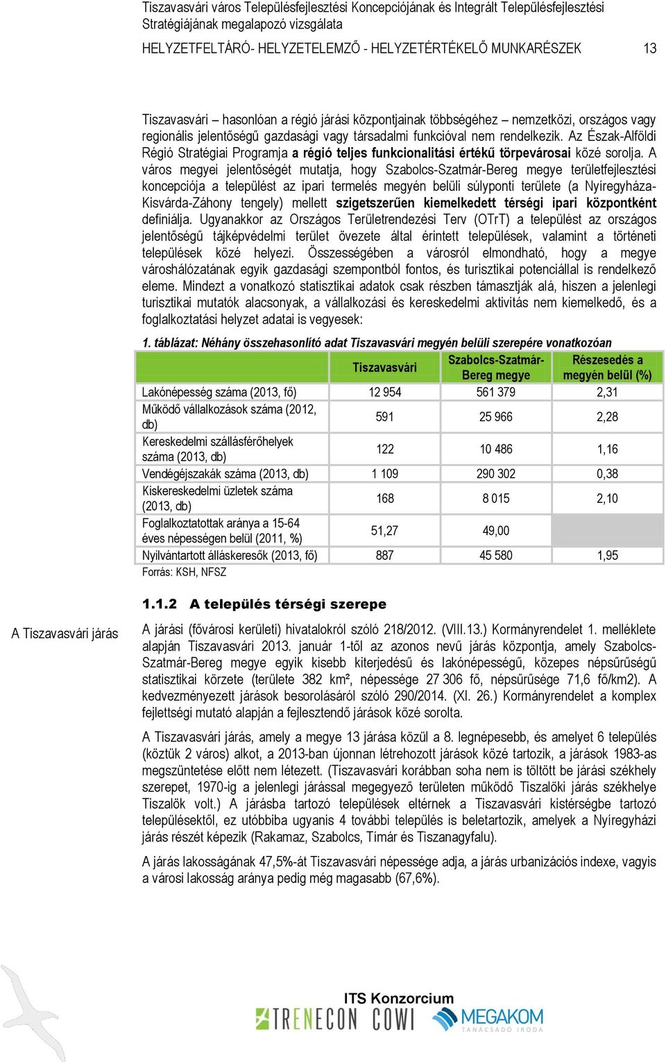 A város megyei jelentőségét mutatja, hogy Szabolcs-Szatmár-Bereg megye területfejlesztési koncepciója a települést az ipari termelés megyén belüli súlyponti területe (a Nyíregyháza- Kisvárda-Záhony